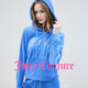 橘滋（Juicy Couture）【云棉天鵝絨】外套女25秋冬新款高級絲絨上衣 藍色 M