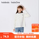 巴拉巴拉balaone童裝兒童毛衣女童2025新款春秋裝打底衫毛衫圓領(lǐng)套頭上衣 白色調(diào)00411 130