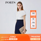 PORTS寶姿女裝春夏新品時尚Two-in-one疊片裝飾連衣裙LM8D198KWB008 丈青 M (6)