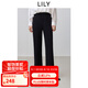 LILY微喇小黑褲2025春百搭通勤彈力修身顯瘦黑色西裝褲休閑褲女 510黑 M