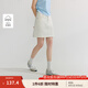 茵曼法式高腰牛仔短裙2025夏季女裝新款休閑百搭顯瘦a字包臀裙 珍珠白 XL