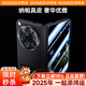 千望【無(wú)需貼膜丨全新升級(jí)】適用oppo find n3手機(jī)殼find n/n2真皮支架保護(hù)殼折疊屏全包防摔防窺商務(wù) Find N3【潛航黑】高清款丨殼膜一體丨頭層牛皮