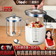 歐樂多（Olodo）德國茶杯雙刻度水杯耐高溫玻璃泡茶杯透明杯辦公室喝茶杯帶蓋水杯 鑲鋼雙刻度杯【550ML】贈(zèng)304勺