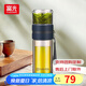 富光玻璃杯雙層水杯茶水分離泡茶杯高硼硅大容量家用男女便攜過濾網(wǎng)水 深藍(lán)色 240ml