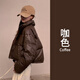 矜持范棉服女款2025年最新款棉襖女冬季棕色短款美拉德厚外套女 咖色 M 95-110