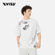EVISU【王一博同款】福神2025年夏季新品男士祥云商標(biāo)印花T恤 白色 常規(guī) S
