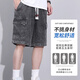班尼路S&K工裝牛仔短褲男夏季薄款潮牌寬松男士中褲2025新款休閑男生 9815黑灰色 XL (32-33碼)
