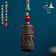 等妃芽莊綠奇楠雕刻藏式轉(zhuǎn)運(yùn)經(jīng)綸本命年天珠吊墜項(xiàng)鏈男女沉香掛件真品 99分沉：約27*13*2.8g
