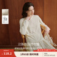 茵曼（INMAN）打底衫女士長(zhǎng)袖T恤2025春季女裝新款圓領(lǐng)寬松洋氣內(nèi)搭白色上衣 霜白色 M