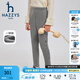 哈吉斯（HAZZYS）品牌童裝女童打底褲秋新品彈力簡約百搭加厚一體絨打底褲 中花灰 130