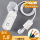 仕牛防水防漏電插座浴室 衛生間大功率熱水器水龍頭接線(xiàn)板洗衣機插板 5孔帶開(kāi)關(guān)1.8米漏電保護10A3000W