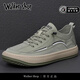 Walker Shop高端輕奢品牌休閑鞋男2025春夏新款帆布鞋男透氣軟底板鞋男鞋子男 綠色【品牌男鞋禮盒包裝】 40 （皮鞋碼）