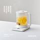 olayks立時(shí)梨花壺養(yǎng)生壺煮茶器迷你中藥壺?zé)跛帀剞k公室養(yǎng)生杯養(yǎng)生燒水壺恒溫水壺小型燒水壺 陶白 1.5L 【316底盤】【16項(xiàng)菜單】 陶白