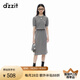 DZZIT【明星同款】地素針織衫2024秋季新款挑洞鏤空工藝上衣女 中灰色 XS