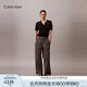 Calvin KleinJeans25早秋新款女士美式運動ck松緊抽繩腰工裝風(fēng)休閑褲47C637G STN-暗灰 L (6)