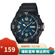 卡西歐（CASIO）男女表學(xué)生手表運動手表 夜光防水石英表帶星期日歷腕表 黑表淡藍(lán)MRW-200H-2B3