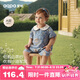 aqpa[小浣熊之旅]嬰兒短袖連體哈衣寶寶紗布外出服 小浣熊之旅  80cm 