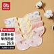 愛貝迪拉（AIBEDILA）嬰兒口水巾純棉圍嘴360度旋轉(zhuǎn)寶寶用品口水兜新生兒防水圍兜4條裝
