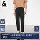 杰克·瓊斯（JACK&JONES）男裝休閑褲男泡泡紗春夏薄款褲子高級感商務(wù)休閑男褲品牌九分褲 黑色E40 32 175