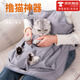OIMG擼貓圍裙抱貓服專用衣貓剪指甲防抓神器圍裙安撫圍兜圍脖擼貓神器 輕薄-擼貓圍裙(帶洞)