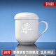 景德鎮(zhèn)（jdz）茶杯陶瓷馬克杯家用帶蓋辦公喝水杯十二生肖玲瓏白瓷杯子生日禮物 大號(hào)生肖過(guò)濾杯  申猴