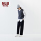 無印良品（MUJI）女式 針織 V領(lǐng) 背心 馬甲 針織衫 25年春季  BA1Q2A5S 深灰色 M （160/84A）