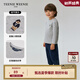 Teenie Weenie Kids小熊童裝24秋冬款男女童寶純棉抗菌刺繡長袖T恤 中灰色 120