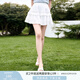 香影白色蛋糕半身裙女高腰2025夏季新款蓬蓬裙小個(gè)子顯瘦a字短裙 白色 M