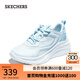 斯凱奇（Skechers）女鞋夏季糕糕鞋網(wǎng)面透氣女士綁帶休閑運(yùn)動(dòng)鞋117519 淺藍(lán)色/LTBL 37.5
