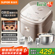 蘇泊爾（SUPOR）電飯煲0涂層無涂層家用3-4人316L不銹鋼IH加熱4L大容量圓厚釜內(nèi)膽玻璃面板智能多功能SF40HC4896