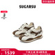 SugarSu 七夕贈禮25年秋季新款復(fù)古時尚德訓(xùn)休閑厚底增高貝殼阿甘鞋女 層鹽白色 38