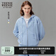 Teenie Weenie小熊女裝衛(wèi)衣2025春季新款休閑通勤簡(jiǎn)約舒適連帽外套 藍(lán)色 L