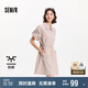 森馬（Semir）連衣裙女翻領(lǐng)燈籠袖休閑風(fēng)2025夏季防曬收腰短裙戶外109325114027