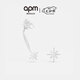 APM Monaco 不對(duì)稱雙流星耳夾女氣質(zhì)設(shè)計(jì)感飾品送女友七夕禮物