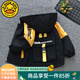 G.DUCKKIDS童裝男童外套春秋2024新款兒童外套小男孩棒球服夾克休閑寶寶衣服 黑色0425giesmsa 150 建議身高140-150cm11-12歲