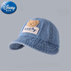 迪士尼（Disney）嬰兒帽子兒童防曬帽夏季寶寶鴨舌帽漁夫帽遮陽(yáng)帽男童牛仔遮太陽(yáng)帽 牛仔藍[Lucky毛熊] 帽圍[46-50cm]8個(gè)月-5歲 均碼