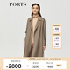 PORTS 寶姿秋冬新品優(yōu)雅長袖中長大衣ALM9C024NZF078 駝色 S (4)