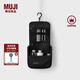 無印良品（MUJI） 聚酯纖維 可吊掛式洗臉用具盒 化妝包旅行便攜洗漱包 黑色 寬16*長(zhǎng)19*厚度6cm