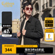 卡賓男裝 90白鴨絨羽絨服秋冬新款章仔簡(jiǎn)約保暖外套舒適青年A 煤黑色01 L /175/50
