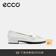 愛步（ECCO）豆豆鞋女 時尚潮流百搭尖頭百搭淺口樂福單鞋  型塑214283 亮白色21428301002（牛皮革） 38