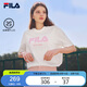 FILA 斐樂官方男女同款針織T恤2025年夏季純棉寬松休閑情侶短袖t恤