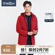 金利來【杜邦棉/防風(fēng)/防潑水】秋冬新款棉服男加厚保暖舒適休閑外套 61-紅色 M 170/88A 推薦120-130斤