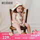 Milkbarn新生兒包屁衣3-24月嬰兒衣服男寶三角爬女寶哈衣爬服 米色牛牛 80cm (12-18m)