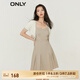 ONLY春夏氣質(zhì)設(shè)計(jì)感拼色短款連衣裙女|123207076 C13 羽毛灰FEATHER GRAY XS (155) 76A