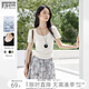 對白【5A抗菌】純色百搭正肩短袖t恤女2025夏新款桃心領(lǐng)顯瘦上衣 奶白色 M