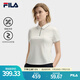 FILA 斐樂官方女子針織短袖領(lǐng)航POLO衫2025夏季新款時尚休閑涼感上衣 云白-WT XL 175/92A/XL
