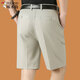 啄木鳥(niǎo)純棉男士五分褲夏季薄款中老年爸爸短褲寬松西褲休閑西裝中褲子男 102淺灰 32