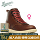 DANNER丹納 戶外休閑Logger 917女工裝靴真皮防水V底手工徒步中幫登山鞋 34653 棕紅 女M版 38.5