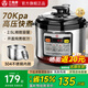 三角牌（Triangle）電高壓鍋1-3人迷你高壓電飯鍋2-3人家用304不銹鋼雙膽電壓力鍋1-2人小型多功能鍋國家補貼 2.5L 【食品級304不銹鋼】