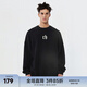 CHINISM  CH赤塵簡(jiǎn)約重磅圓領(lǐng)衛(wèi)衣男士春秋美式休閑長(zhǎng)袖內(nèi)搭情侶同款上衣 黑色 L